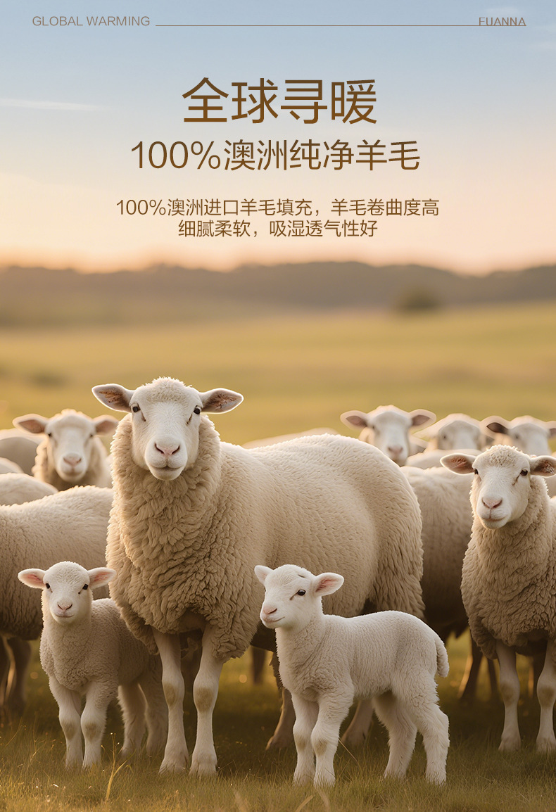 富安娜 オーストラリア産ウール掛け布団|綿100% 羊毛布団|冬用・オールシーズン対応 | FIRSTSING