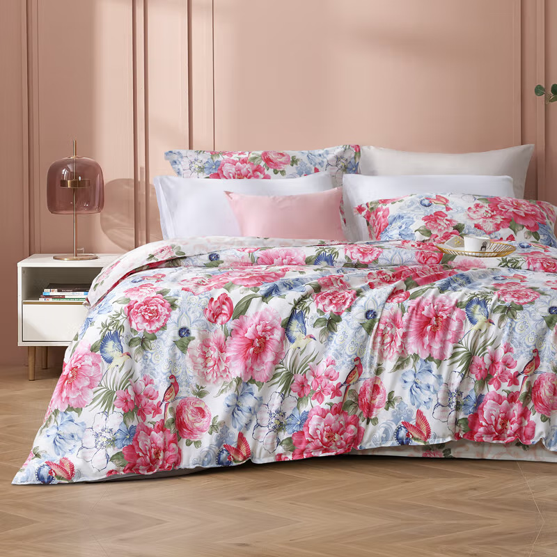 Fuanna 100% Cotton Bedding Set | Luxury Floral Bed Sheet & Duvet Cover Set | FIRSTSING