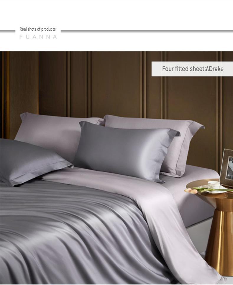 Fuanna 60s Long Staple Cotton Bedding Set | Luxury Satin Cotton Embroidered Bedding | FIRSTSING