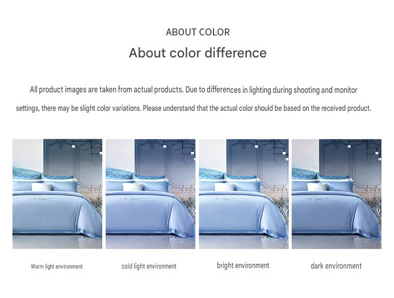 Fuanna 60s Long Staple Cotton Bedding Set | Luxury Satin Cotton Embroidered Bedding | FIRSTSING