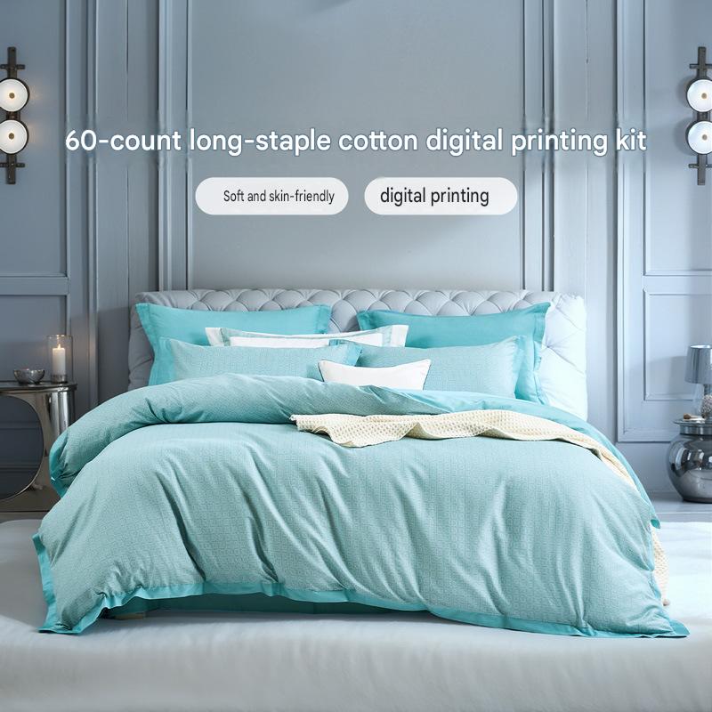 Fuanna 60s Long Staple Cotton Bedding Set | Luxury Satin Cotton Embroidered Bedding | FIRSTSING